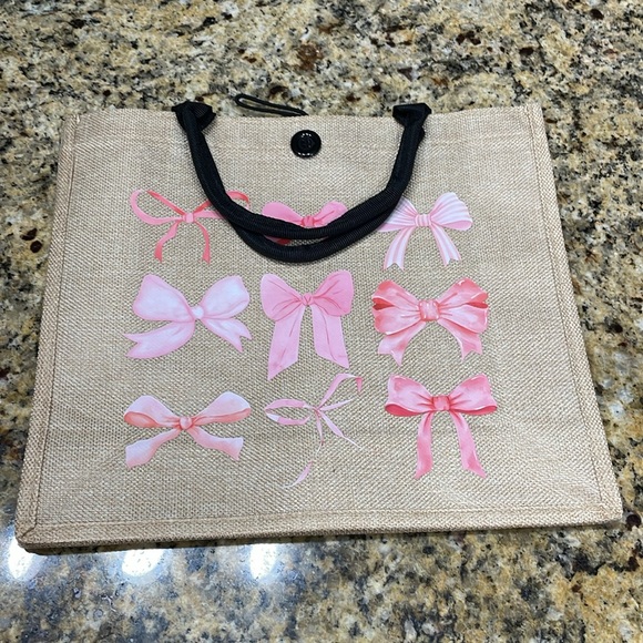 Pink Bow Tote Bag - Picture 7 of 14